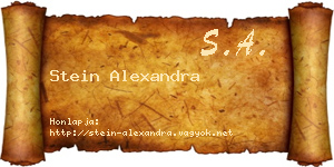 Stein Alexandra névjegykártya